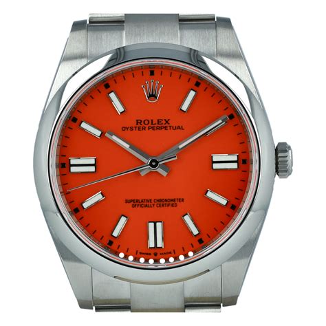 rolex oyster perpetual coral dial|Rolex Oyster Perpetual date precio.